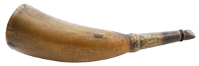 AMERICAN REVOLUTIONARY WAR PRIMING HORN, C.1775-80