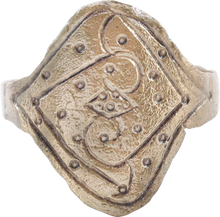 VIKING WARRIOR’S SHIELD RING 9TH-10TH CENTURY AD, SIZE 10