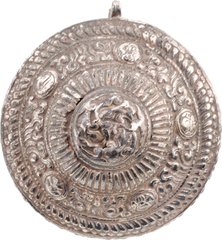 FINE TIBETAN SILVER LIME CONTAINER, 18TH-19TH CENTURY - Fagan Arms