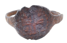 ROMAN CHRISTIAN RING C.300-600 AD, SIZE 8 ¼
