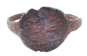ROMAN CHRISTIAN RING C.300-600 AD, SIZE 8 ¼