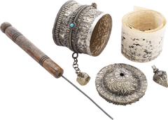 FINE TIBETAN PRAYER WHEEL - Fagan Arms
