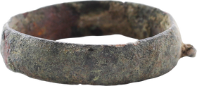 VIKING FUNERARY RING 800-100 AD, SIZE 8 ¾
