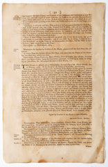 ACTUAL PAGE PRINTED BY BENJAMIN FRANKLIN IN 1752 - Fagan Arms