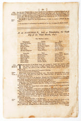 ACTUAL PAGE PRINTED BY BENJAMIN FRANKLIN IN 1752 - Fagan Arms