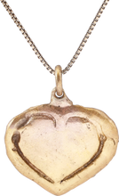 ANCIENT VIKING HEART PENDANT NECKLACE, C.850-1050 AD
