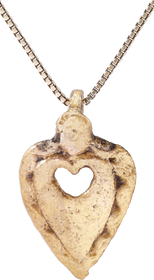 FINE VIKING HEART PENDANT NECKLACE, 9TH-11TH CENTURY AD