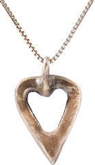 ANCIENT VIKING HEART PENDANT NECKLACE, 866-1067 AD