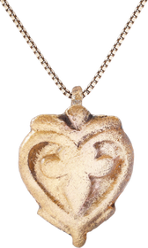 VIKING HEART PENDANT NECKLACE, C.950-1050 AD