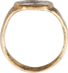 MEDIEVAL EUROPEAN CHRISTIAN RING C.600-900 AD, SIZE 10 ¼