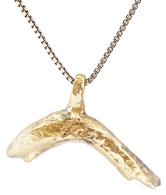 ROMAN GILT DOLPHIN PENDANT NECKLACE C.100-300 AD