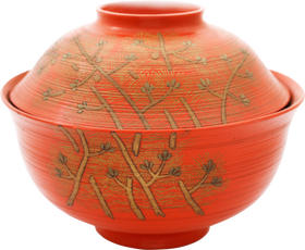 JAPANESE LACQUERED COVERED BOWL MEIJI PERIOD, 1867-1912