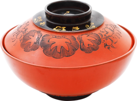 JAPANESE LACQUERED COVERED BOWL MEIJI PERIOD, 1867-1912