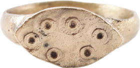 MEDIEVAL ANGLO-SAXON (ENGLISH) RING, 7TH-9TH CENTURY AD, SIZE 4 ½