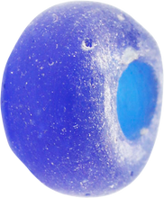 VIKING BLUE GLASS BEAD, 8TH-9TH CENTURY AD