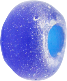 VIKING BLUE GLASS BEAD, 8TH-9TH CENTURY AD
