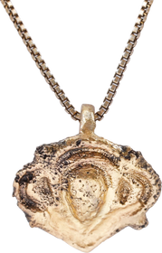 RARE ANCIENT VIKING HEART PENDANT NECKLACE, C.850-1050 AD