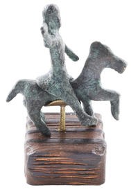 CELTIC BRONZE HORSE AND RIDER FIGURES, 400-100 BC