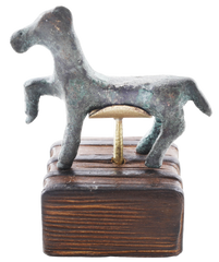 CELTIC BRONZE HORSE AND RIDER FIGURES, 400-100 BC