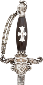 FINE SILVER MOUNTED KNIGHTS TEMPLAR SWORD BY FAMED MAKER AMES MFG. CO