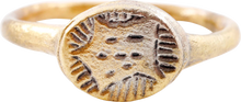 MEDIEVAL MYSTIC RING, 12th-14th CENTURY, SIZE 7 1/2