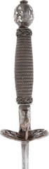 RARE EUROPEAN SILVER-ENCRUSTED TRANSITIONAL RAPIER FOR A BOY, C.1680-1700 - Fagan Arms