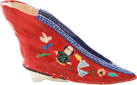 PAIR OF MINIATURE CHINESE SHOES FOR FOOT BINDING