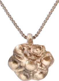 MEDIEVAL WHEEL OF FORTUNE AMULET NECKLACE, 5TH-7TH CENTURY