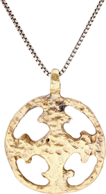 CRUSADER'S CROSS PENDANT NECKLACE, 11th-13th CENTURY