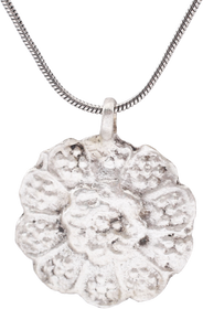 ROMAN WHEEL OF FORTUNE AMULET NECKLACE, 3rd-6th CENTURY AD