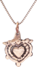 FINE VIKING HEART PENDANT NECKLACE, 900-1000 AD