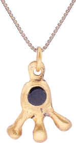 ROMAN WHEEL OF FORTUNE AMULET NECKLACE, 3RD-5TH CENTURY AD