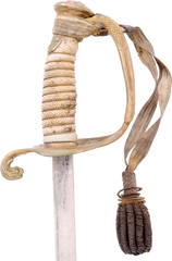 US M.1852 NAVAL OFFICER’S SWORD WITH ITS SCABBARD AND WAIST BELT - Fagan Arms