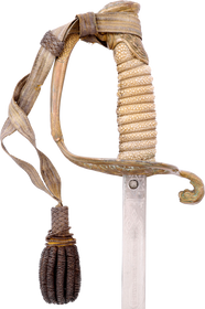 US M.1852 NAVAL OFFICER’S SWORD WITH ITS SCABBARD AND WAIST BELT