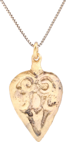 ANCIENT VIKING HEART PENDANT NECKLACE, 866-1067 AD