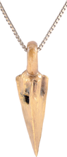 BRONZE ARROWHEAD PENDANT NECKLACE, HELLENISTIC GREEK, 300-100 BC