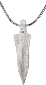 BRONZE ARROWHEAD PENDANT NECKLACE, HELLENISTIC GREEK, 300-100 BC