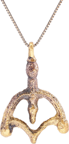 FINE ANCIENT VIKING LUNAR PENDANT NECKLACE 10TH-EARLY 11TH CENTURY