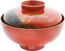 JAPANESE LACQUER BOWL WITH MOUNT FUJI, C.1880-90