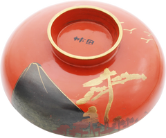 JAPANESE LACQUER BOWL WITH MOUNT FUJI, C.1880-90 - Fagan Arms