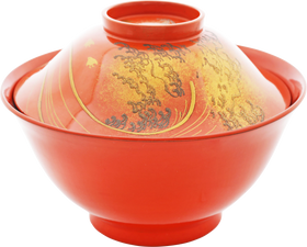 JAPANESE LACQUERED COVERED BOWL MEIJI PERIOD, 1867-1912