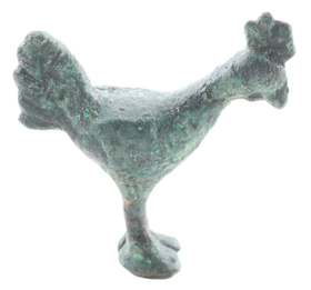ROMAN BRONZE FIGURE OF A ROOSTER C.100-350 AD