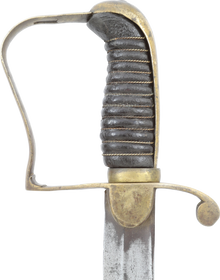 RARE AMERICAN WAR OF 1812 LIGHT CAVALRY FLANK OFFICER SWORD