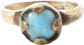 MEDIEVAL EUROPEAN RING, C.14TH-15TH CENTURY, SIZE 5 1/4