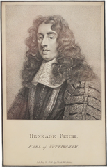 ENGLISH PRINT (INTAGLIO) Heneage Finch - Fagan Arms
