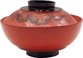 JAPANESE LACQUERED COVERED BOWL MEIJI PERIOD, 1867-1912