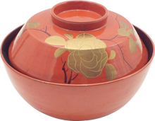 ANTIQUE JAPANESE LACQUERED COVERED BOWL, MEIJI PERIOD