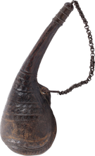PERSIAN POWDER FLASK BARUTDAN, LATE 18th CENTURY