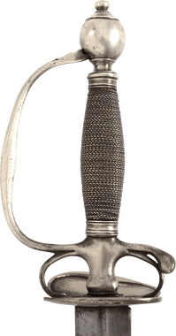 RARE AMERICAN SILVER HILTED SMALLSWORD C.1750