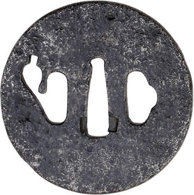 17th CENTURY IRON TSUBA